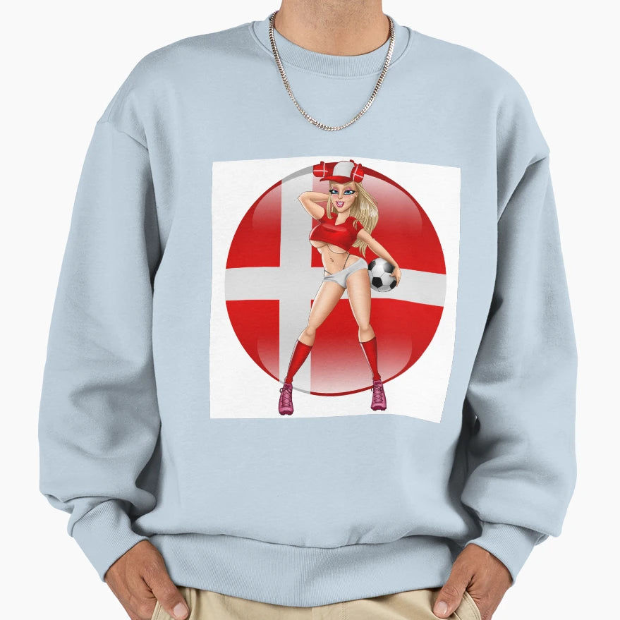 Danish Football Sweatshirt - Custom Art Print Men Women - T-Shirt, Sweatshirt, Hoodie