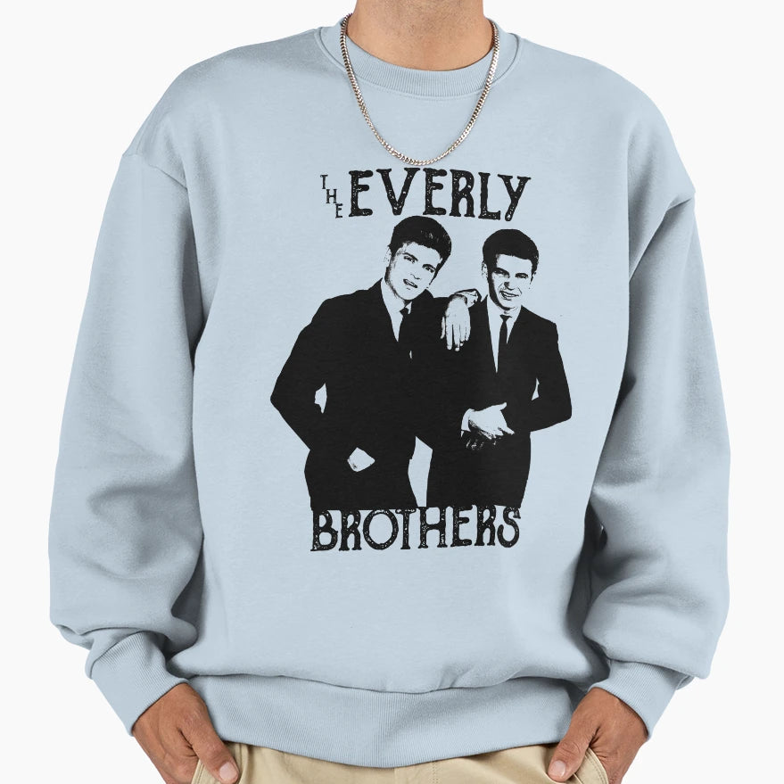 Everly Brothers Black Stencil Sweatshirt - Fun Novelty Design Unisex - T-Shirt, Sweatshirt, Hoodie