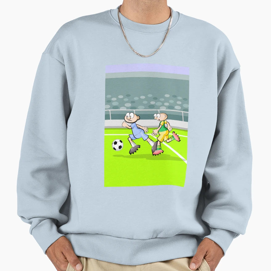 Soccer Player Escapes Ball Sweatshirt - Trendy Graphic Unisex - T-Shirt, Sweatshirt, Hoodie