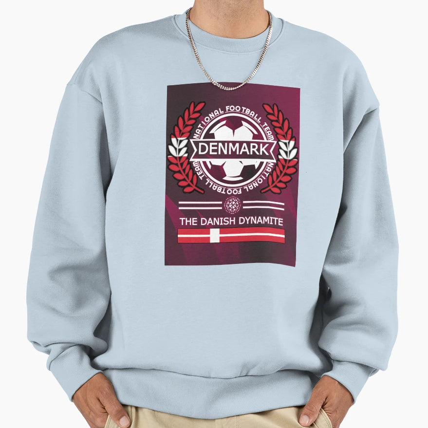 Denmark New Football Supporters Sweatshirt - Custom Art Print Men Women - T-Shirt, Sweatshirt, Hoodie