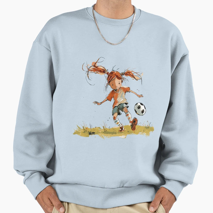 Little Playing Soccer Sweatshirt - Casual Everyday Wear Men Women - T-Shirt, Sweatshirt, Hoodie