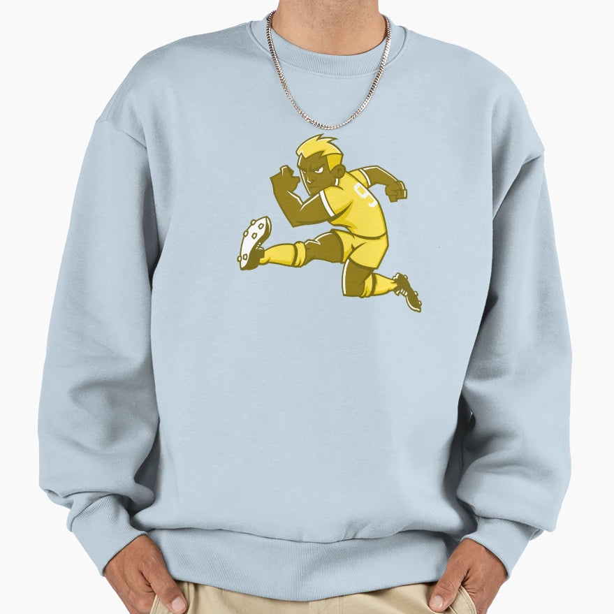 Running Soccer Player Sweatshirt - Minimalist Print Unisex - T-Shirt, Sweatshirt, Hoodie