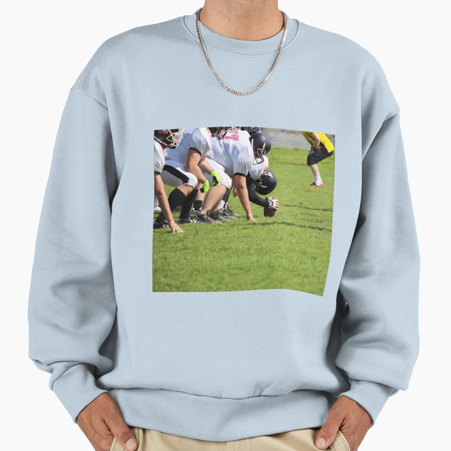 American Football Players Field Sweatshirt - Novelty Apparel for Adults - T-Shirt, Sweatshirt, Hoodie