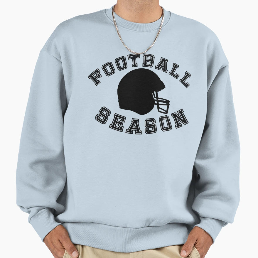 Football Season Helmet Version Dark Sweatshirt - Trendy Graphic Unisex - T-Shirt, Sweatshirt, Hoodie