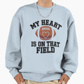 Funny Heart Is That Field Football Mom Sweatshirt - Graphic Print Unisex - T-Shirt, Sweatshirt, Hoodie