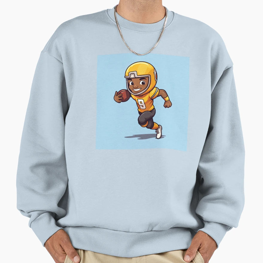 American Football Player Sweatshirt - Custom Art Print for Adults - T-Shirt, Sweatshirt, Hoodie