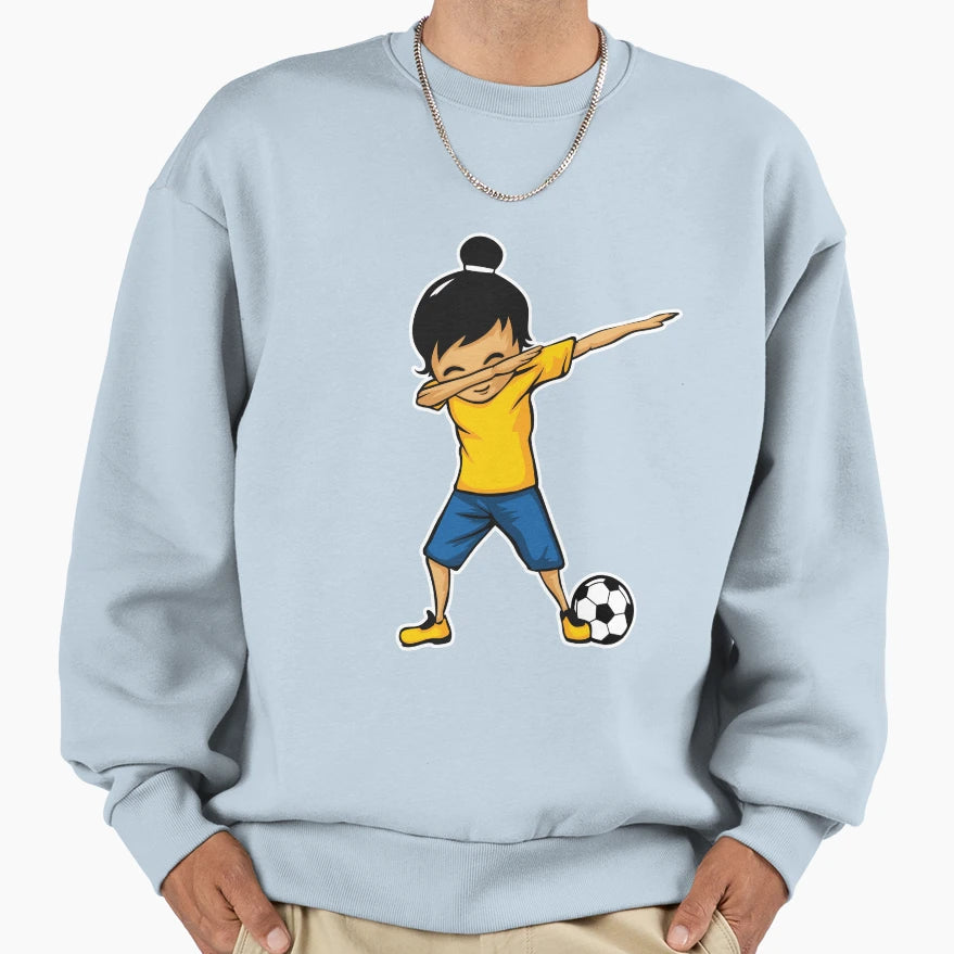 Dabbing Soccer Soccer Winning Pose Sweatshirt - Graphic Print for Adults - T-Shirt, Sweatshirt, Hoodie