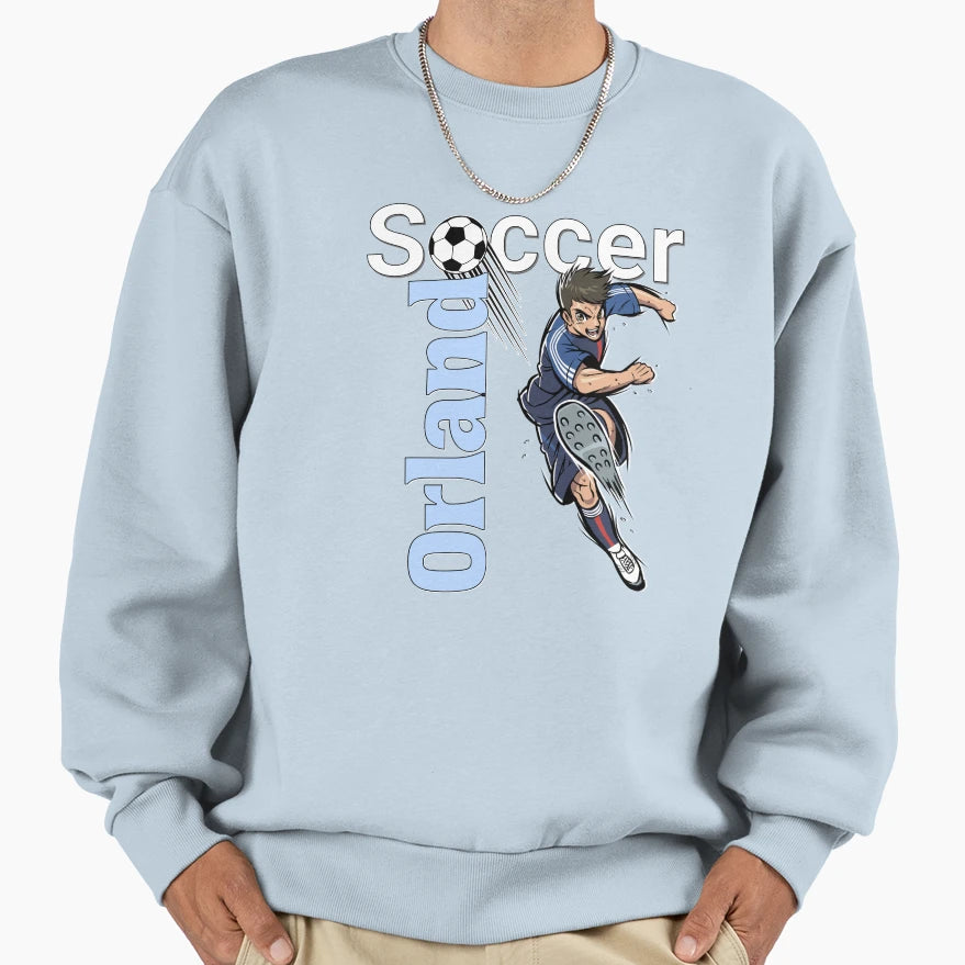 Orlando Soccer Enthusiast Kickin It Sweatshirt - Aesthetic Graphic Unisex - T-Shirt, Sweatshirt, Hoodie