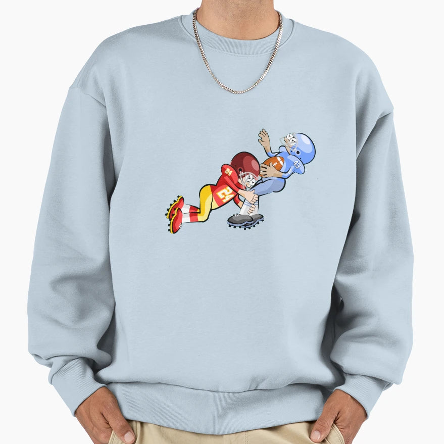 American Football Cartoon 17 41 Sweatshirt - Aesthetic Graphic Men Women - T-Shirt, Sweatshirt, Hoodie