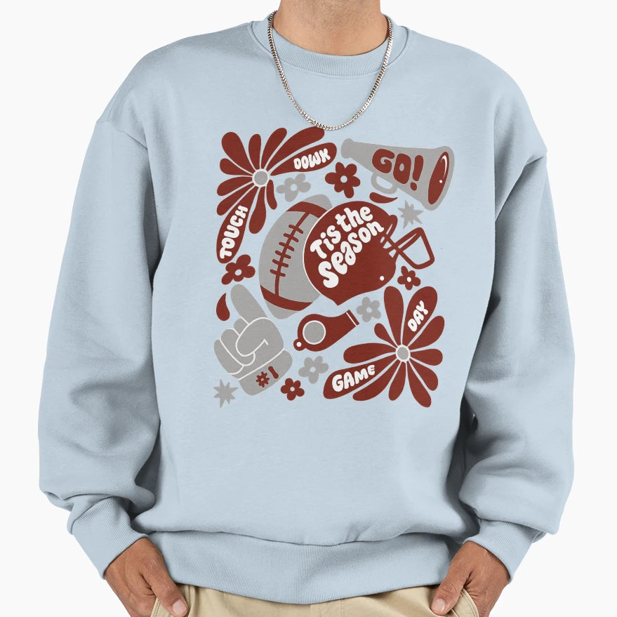 Football Season Game Day Sweatshirt - Trendy Graphic for Adults - T-Shirt, Sweatshirt, Hoodie