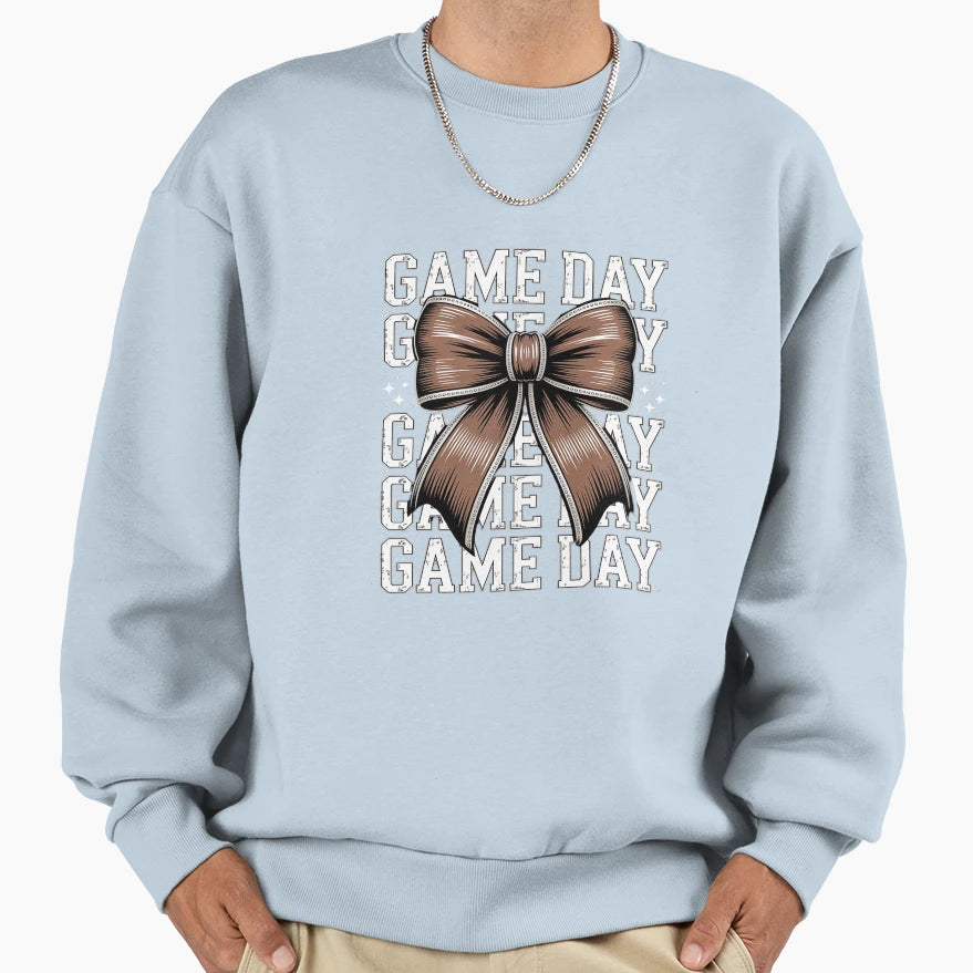 Game Day Football Bow Bolt Team Sweatshirt - Novelty Apparel for Adults - T-Shirt, Sweatshirt, Hoodie