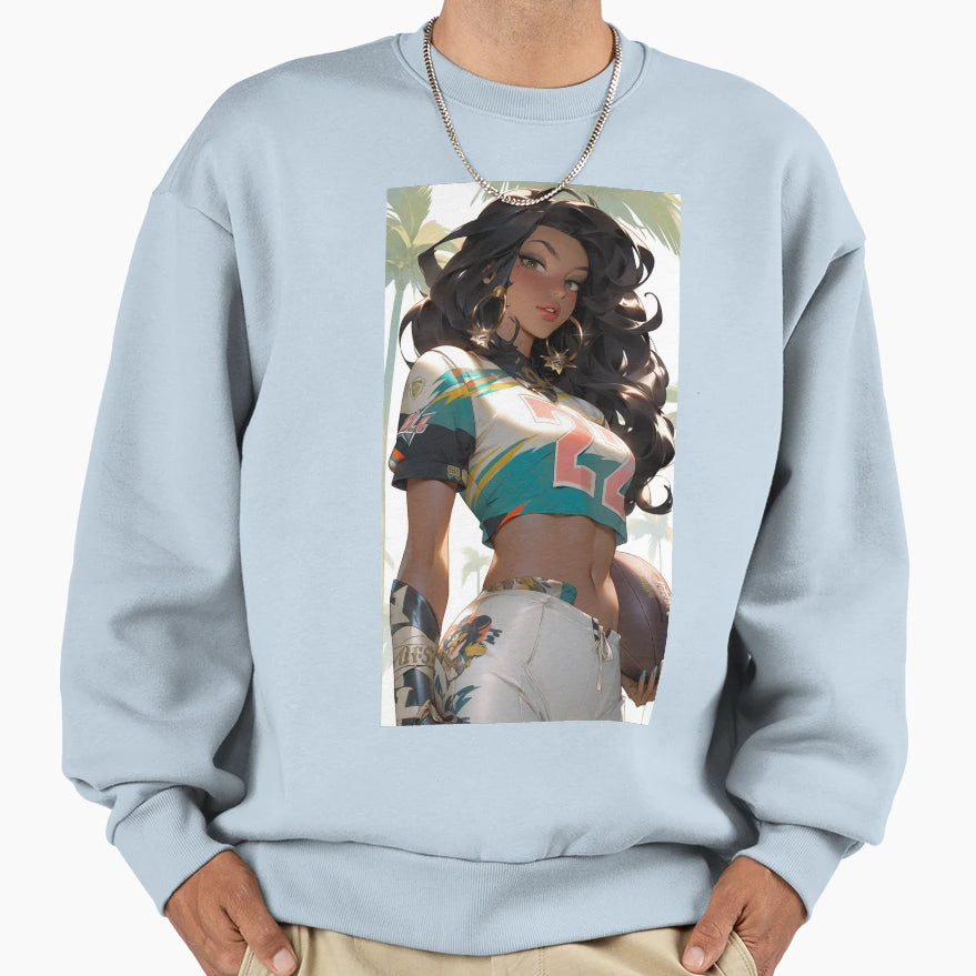 American Football Player Sweatshirt - Graphic Print for Adults - T-Shirt, Sweatshirt, Hoodie