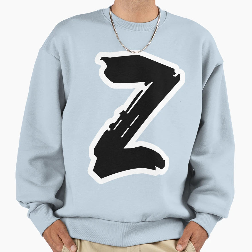 Z Brush Capital Letter Initial T-Shirt - Casual Everyday Wear for Adults - T-Shirt, Sweatshirt, Hoodie