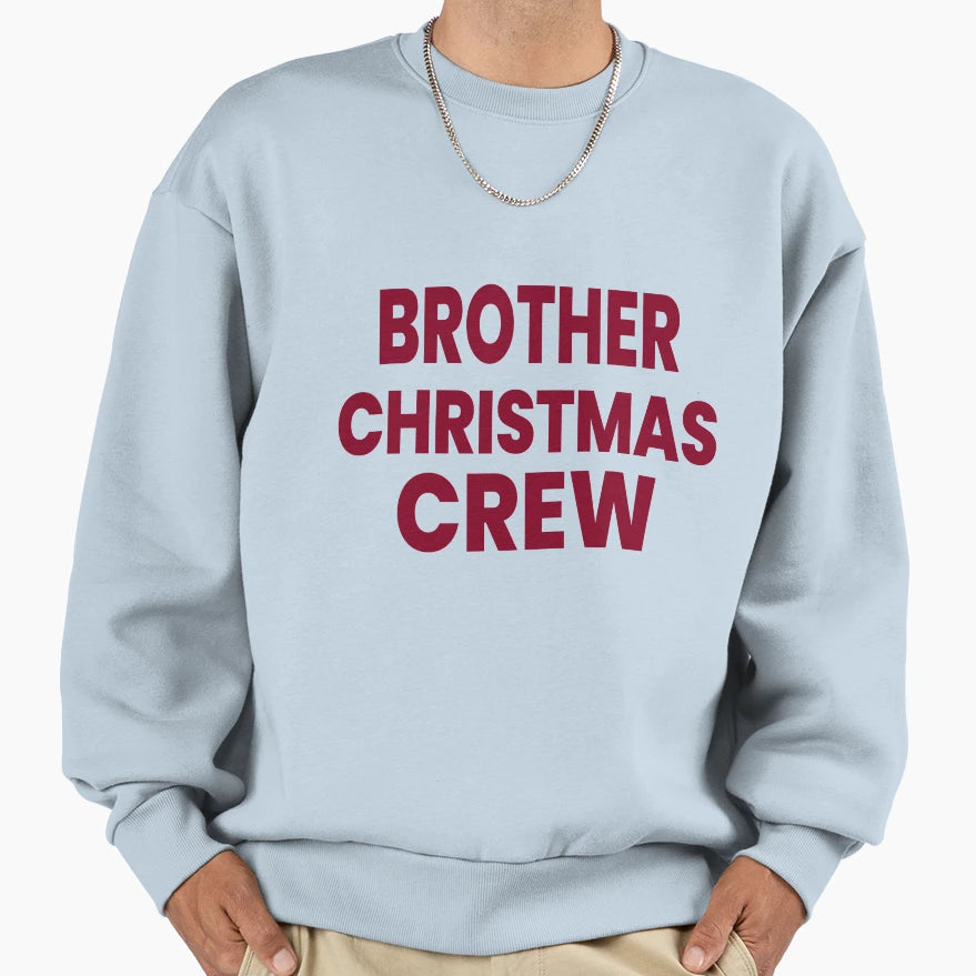 Brother Crew Matching Family Holiday T-Shirt - Unique Graphic Men Women - T-Shirt, Sweatshirt, Hoodie