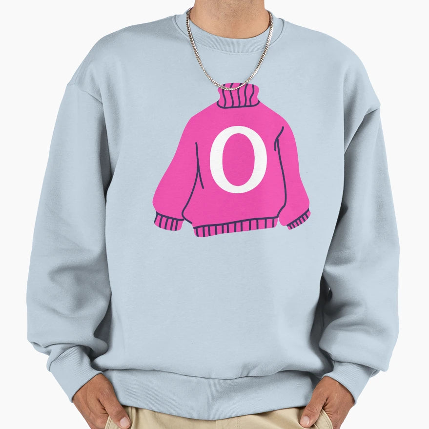Letter Sweatshirt - Minimalist Print for Adults - T-Shirt, Sweatshirt, Hoodie
