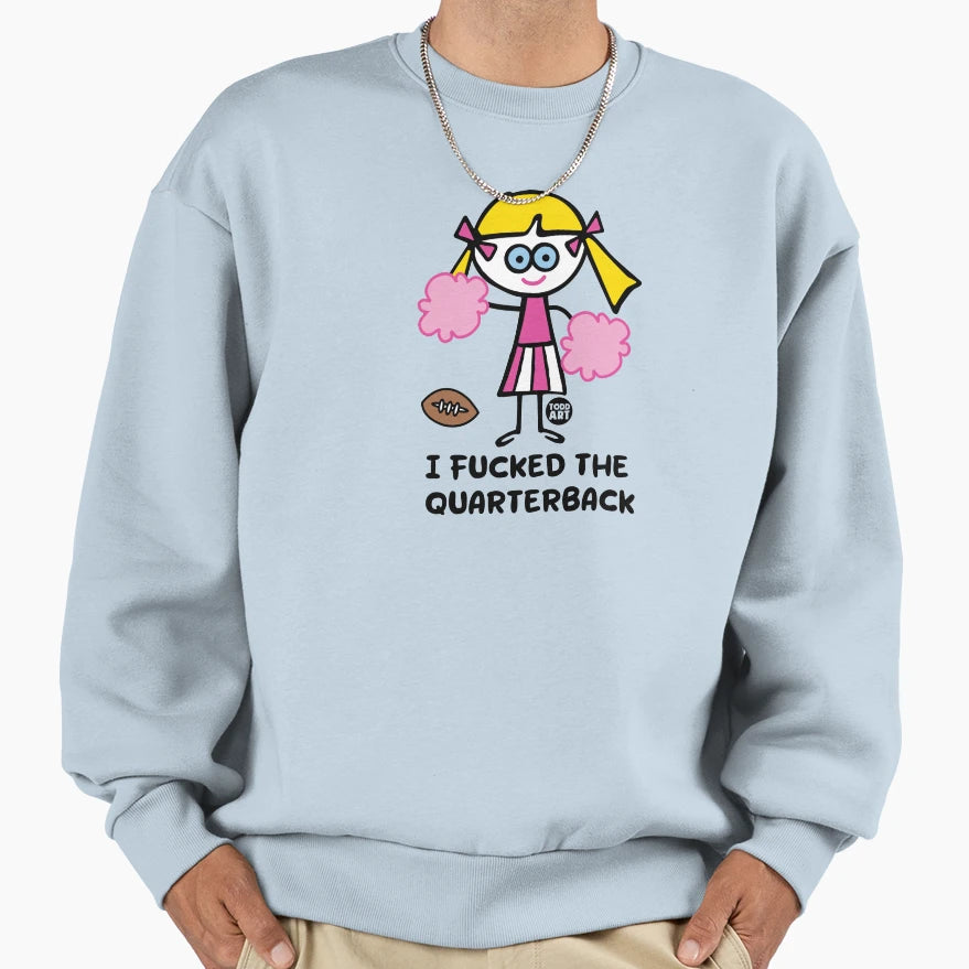 I Fucked Qb Db Sweatshirt - Minimalist Print Men Women - T-Shirt, Sweatshirt, Hoodie