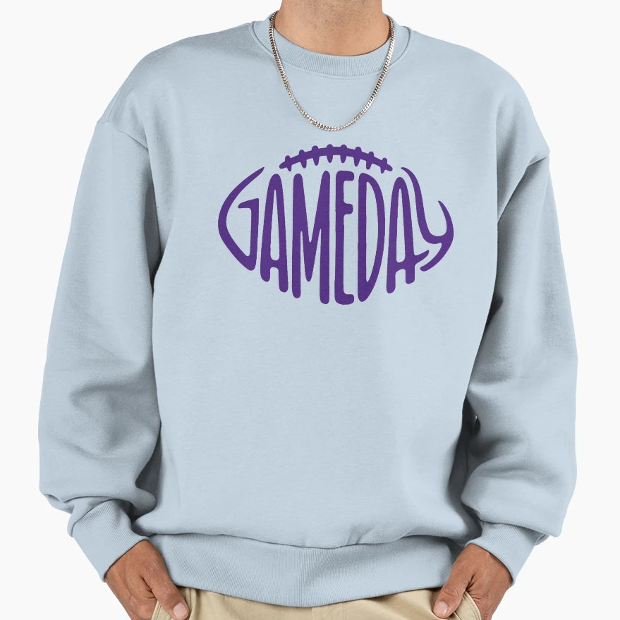 Gameday Purple Football Sweatshirt - Trendy Graphic Men Women - T-Shirt, Sweatshirt, Hoodie