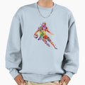Watercolor American Football Player Sweatshirt - Minimalist Print Men Women - T-Shirt, Sweatshirt, Hoodie