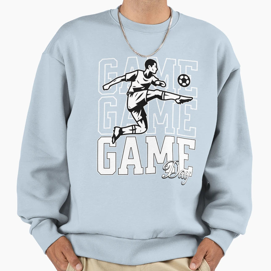 Soccer Game Day Varsity Athlete Sweatshirt - Custom Art Print for Adults - T-Shirt, Sweatshirt, Hoodie