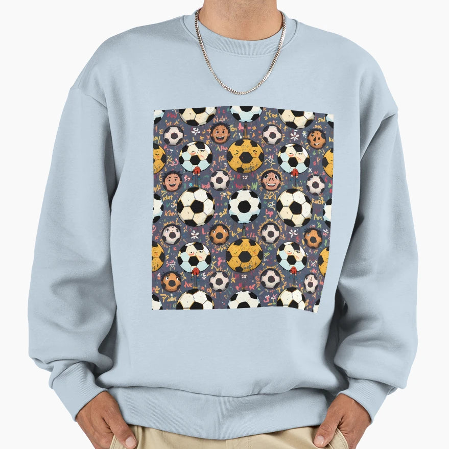 Funky Soccer Fun Creative Sweatshirt - Casual Everyday Wear Men Women - T-Shirt, Sweatshirt, Hoodie