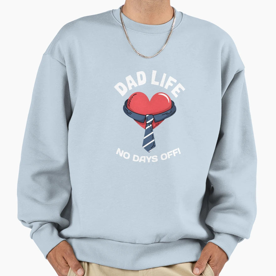 Heart Tie Fathers Day Gift Dad Sweatshirt - Minimalist Print Unisex - T-Shirt, Sweatshirt, Hoodie