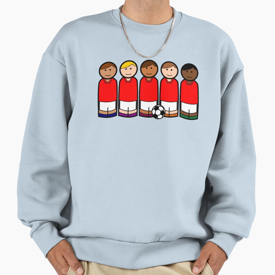 Soccer Football Wooden Peg Dolls Sweatshirt - Trendy Graphic Men Women - T-Shirt, Sweatshirt, Hoodie