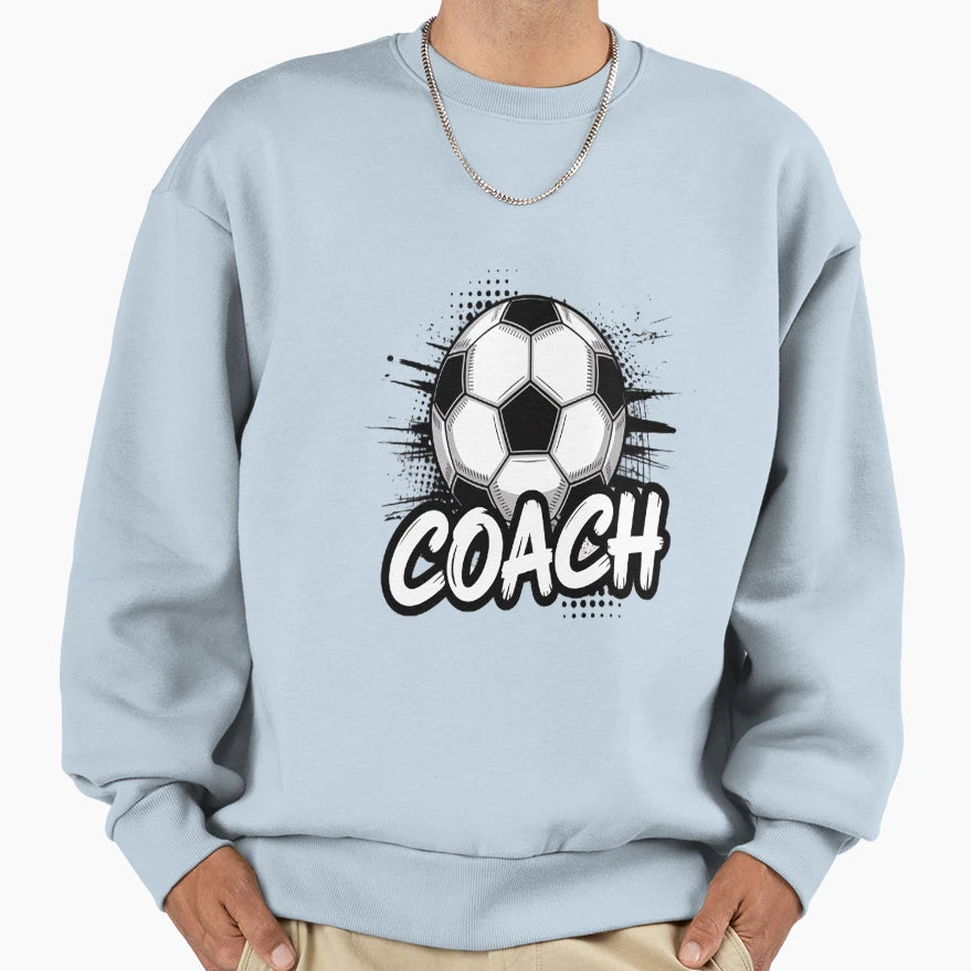 Soccer Coach Football Sweatshirt - Graphic Print for Adults - T-Shirt, Sweatshirt, Hoodie