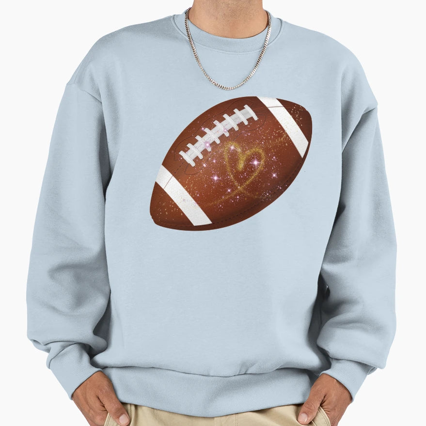 Glitter Football Sweatshirt - Unique Graphic Unisex - T-Shirt, Sweatshirt, Hoodie