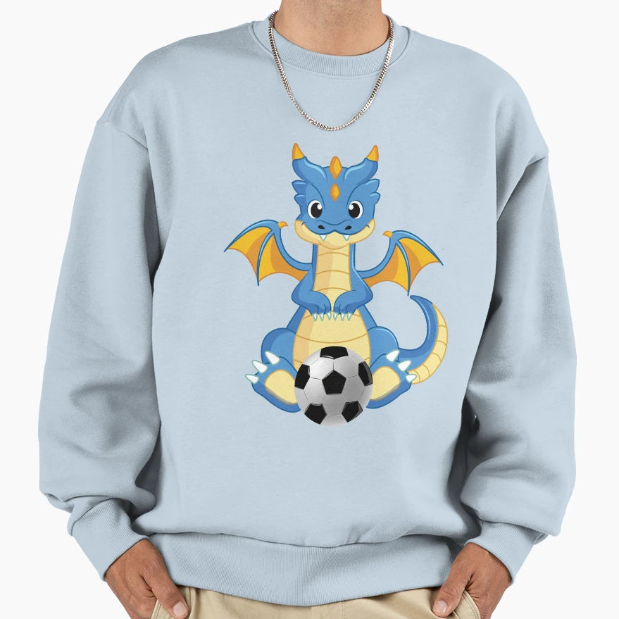 Dragon Playing Soccer Funny Good Sweatshirt - Fun Novelty Design Men Women - T-Shirt, Sweatshirt, Hoodie