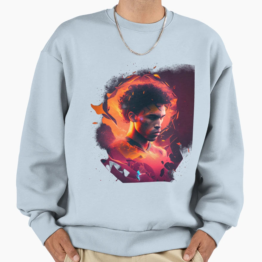 Football Player Feeling Heat Sweatshirt - Casual Everyday Wear Unisex - T-Shirt, Sweatshirt, Hoodie