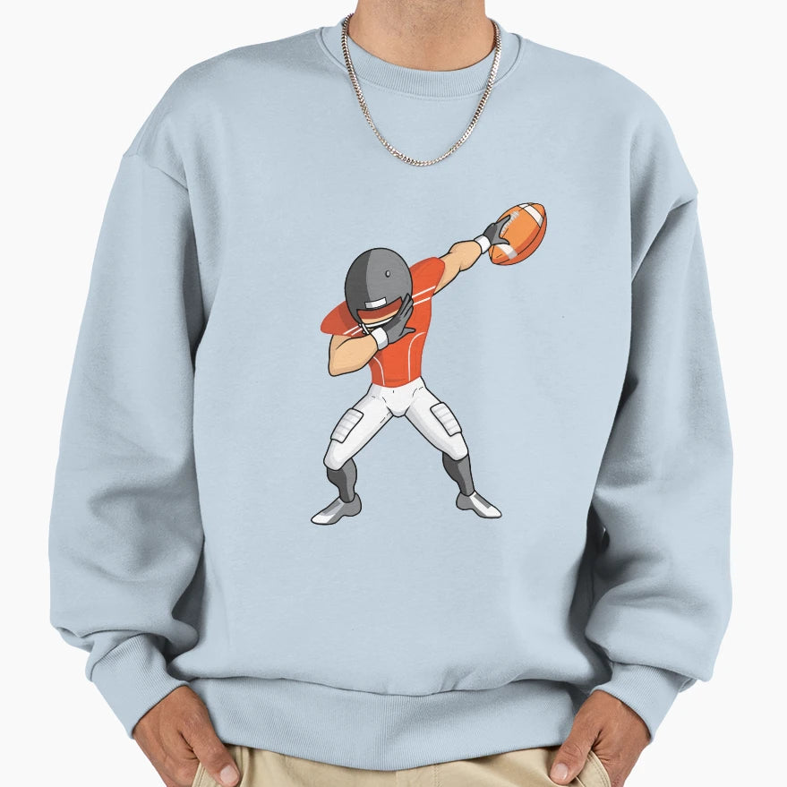 Footballer Dabbing American Sweatshirt - Custom Art Print Men Women - T-Shirt, Sweatshirt, Hoodie