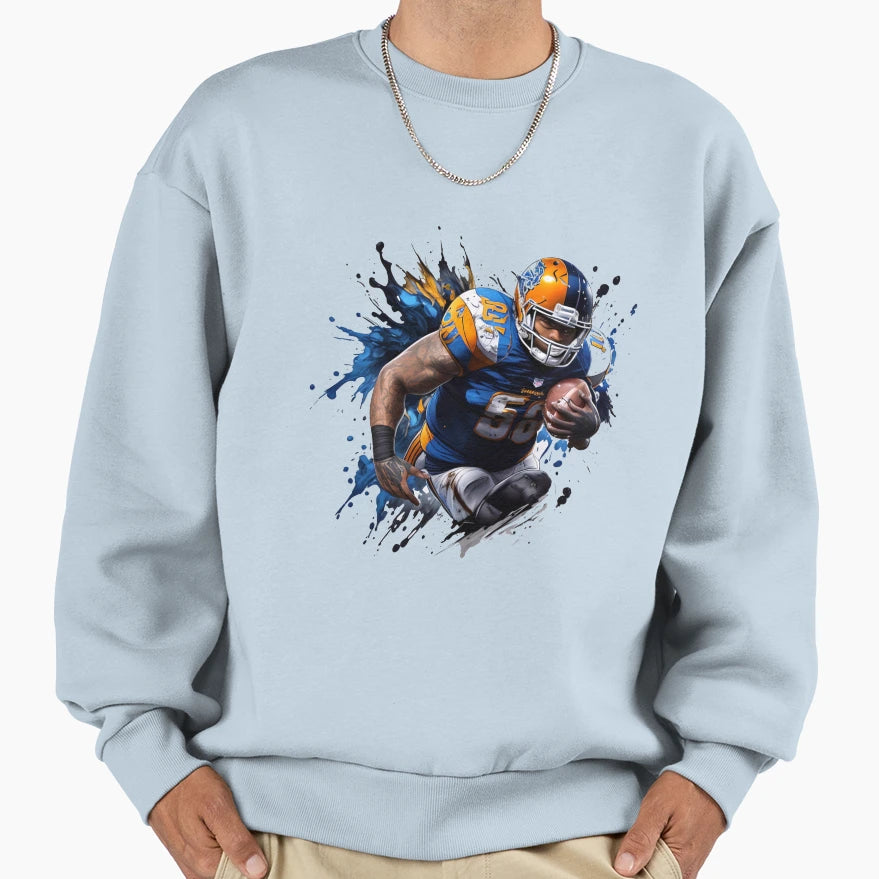 Roaring Football Warrior Sweatshirt - Trendy Graphic Men Women - T-Shirt, Sweatshirt, Hoodie