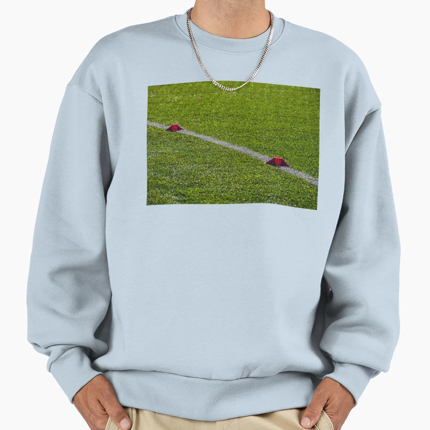 Marker Football Field Photo Sweatshirt - Unique Graphic for Adults - T-Shirt, Sweatshirt, Hoodie