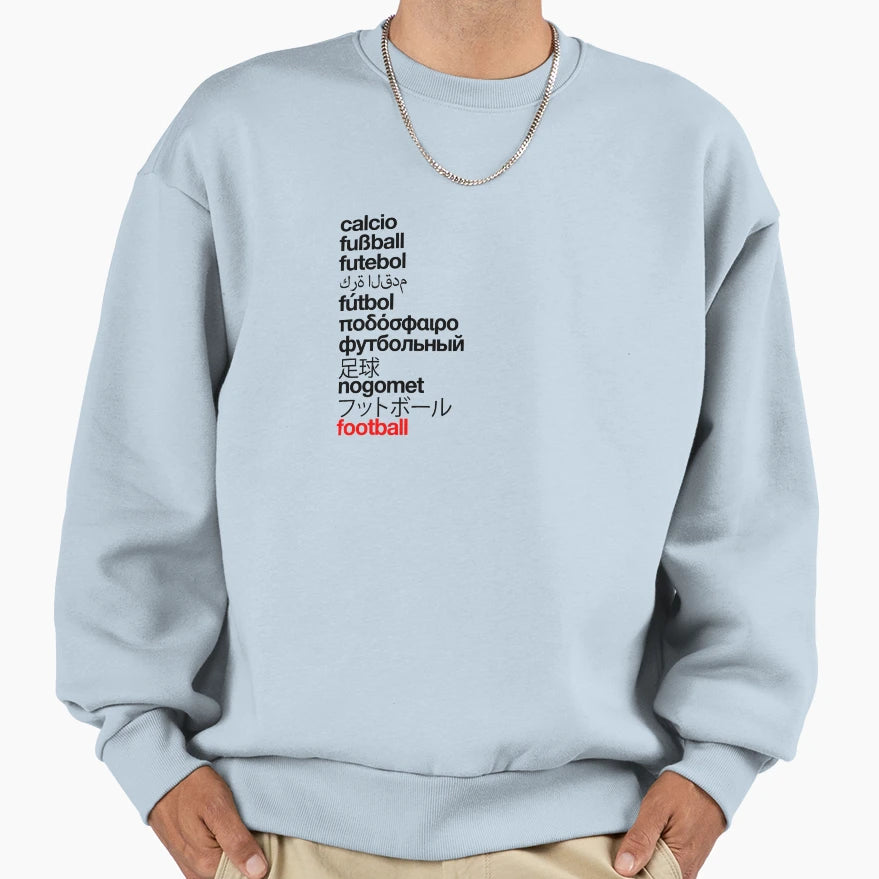 Football World Game Black Sweatshirt - Minimalist Print for Adults - T-Shirt, Sweatshirt, Hoodie