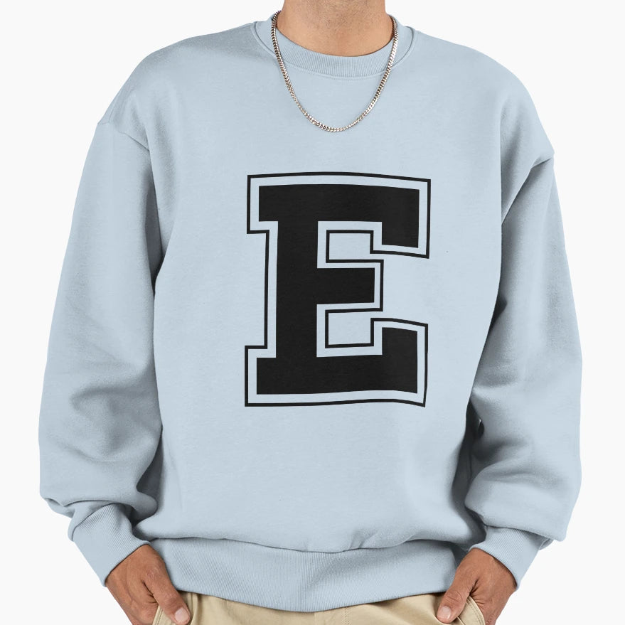 Letter E Sweatshirt - Unique Graphic Unisex - T-Shirt, Sweatshirt, Hoodie