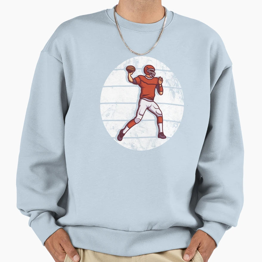 American Football Rugby Quarterback Sweatshirt - Minimalist Print Unisex - T-Shirt, Sweatshirt, Hoodie