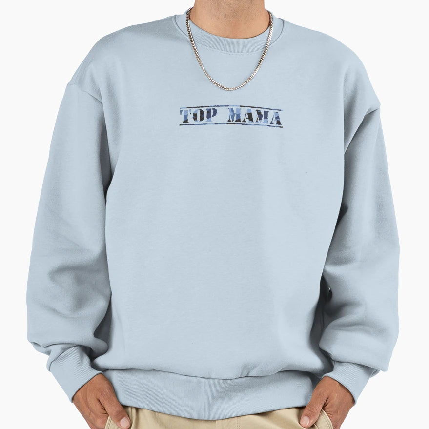 Mama Blue Camo Sweatshirt - Aesthetic Graphic Unisex - T-Shirt, Sweatshirt, Hoodie