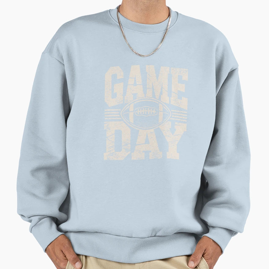 Game Day Football Grunge Sweatshirt - Trendy Graphic Unisex - T-Shirt, Sweatshirt, Hoodie