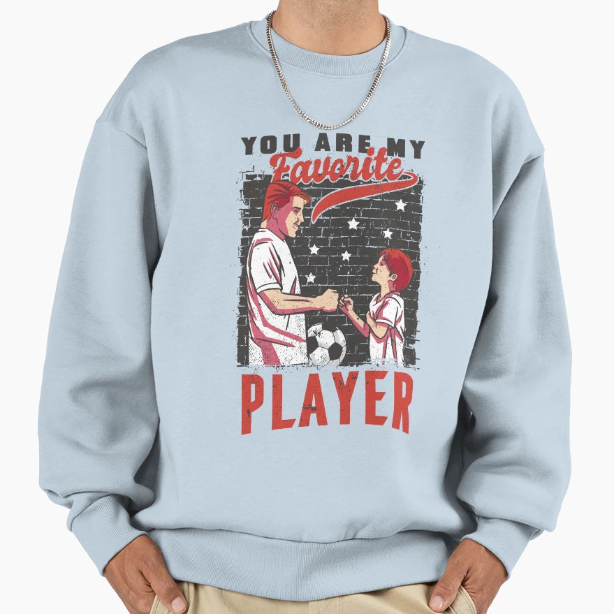 Father And Son Soccer Player Sweatshirt - Unique Graphic Unisex - T-Shirt, Sweatshirt, Hoodie