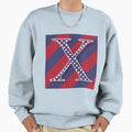 Letter X Americana Old Glory Red Sweatshirt - Unique Graphic for Adults - T-Shirt, Sweatshirt, Hoodie