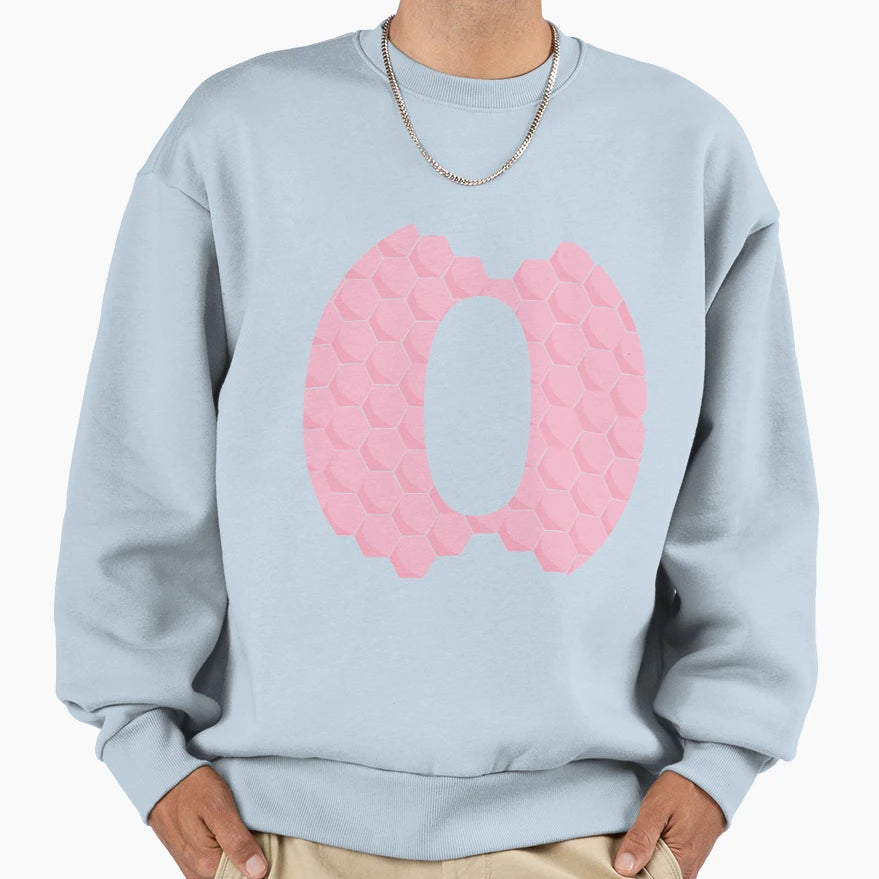 Bubblegum Designed Letter O Sweatshirt - Fun Novelty Design for Adults - T-Shirt, Sweatshirt, Hoodie