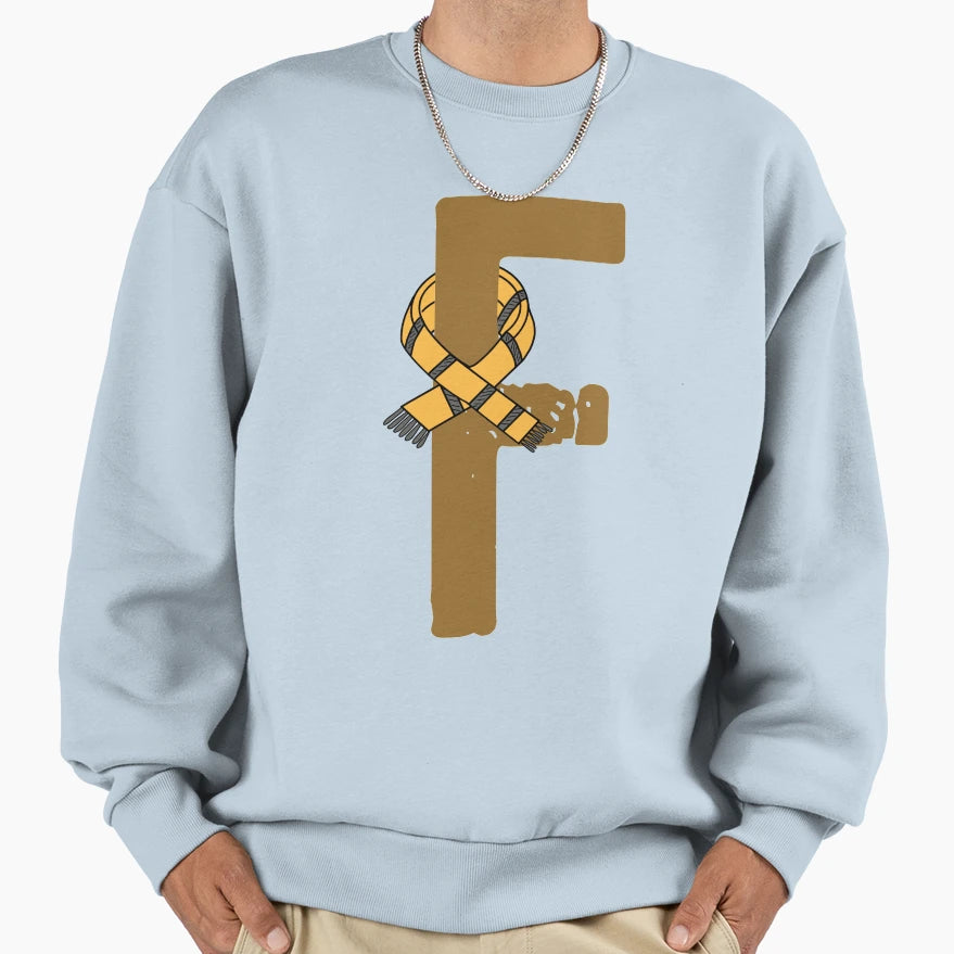 F Letter Magic School Team Badger Sweatshirt - Unique Graphic for Adults - T-Shirt, Sweatshirt, Hoodie