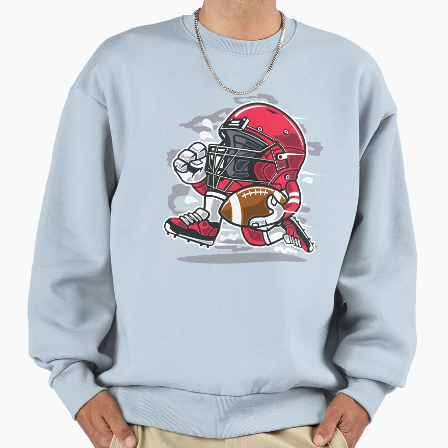 Football Player Sweatshirt - Unique Graphic Men Women - T-Shirt, Sweatshirt, Hoodie