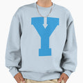 Alphabet Blue Y Sports Letter Y Sweatshirt - Custom Art Print for Adults - T-Shirt, Sweatshirt, Hoodie