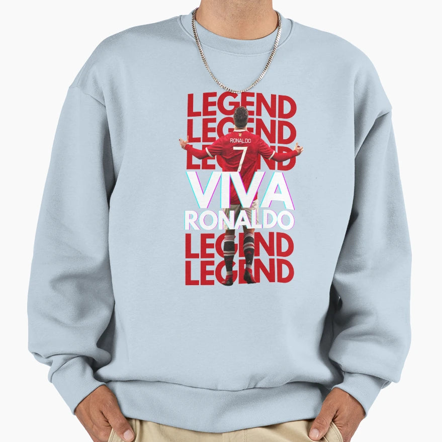 Viva Ronaldo Legend Red White Sweatshirt - Minimalist Print Men Women - T-Shirt, Sweatshirt, Hoodie