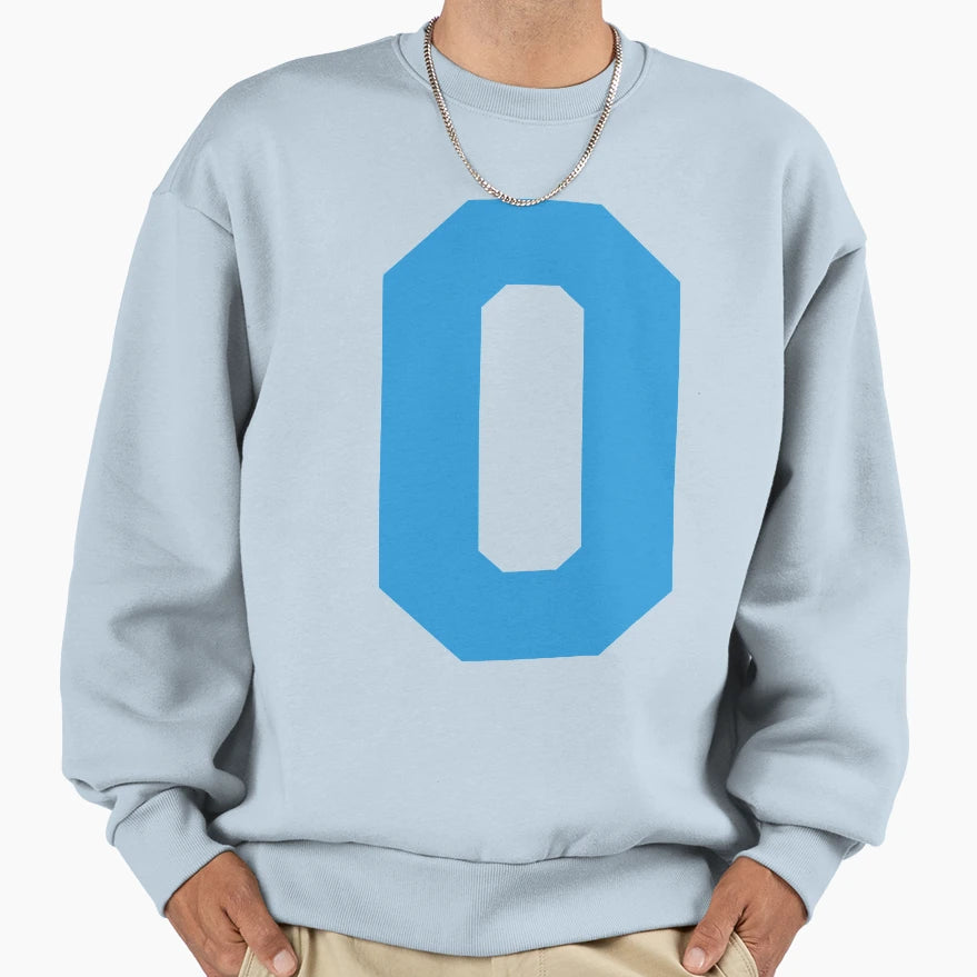Alphabet Blue O Sports Letter O Sweatshirt - Trendy Graphic Unisex - T-Shirt, Sweatshirt, Hoodie