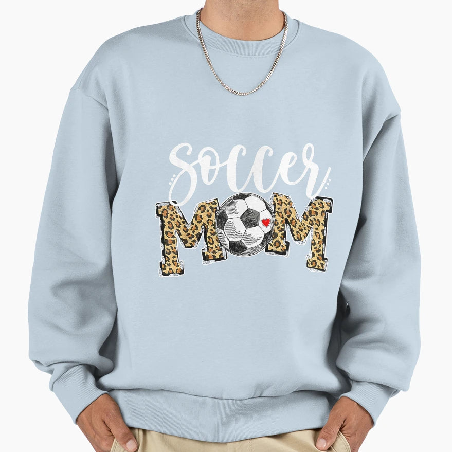 Soccer Mom Leopard Soccer Mom Mothers Sweatshirt - Custom Art Print Unisex - T-Shirt, Sweatshirt, Hoodie