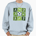 Soccer Pop Art Players Silhouettes Sweatshirt - Minimalist Print Unisex - T-Shirt, Sweatshirt, Hoodie