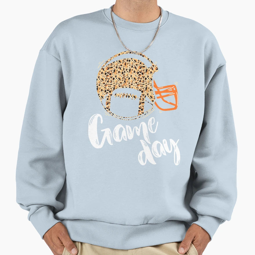 Game Day Football Helmet Sweatshirt - Casual Everyday Wear for Adults - T-Shirt, Sweatshirt, Hoodie
