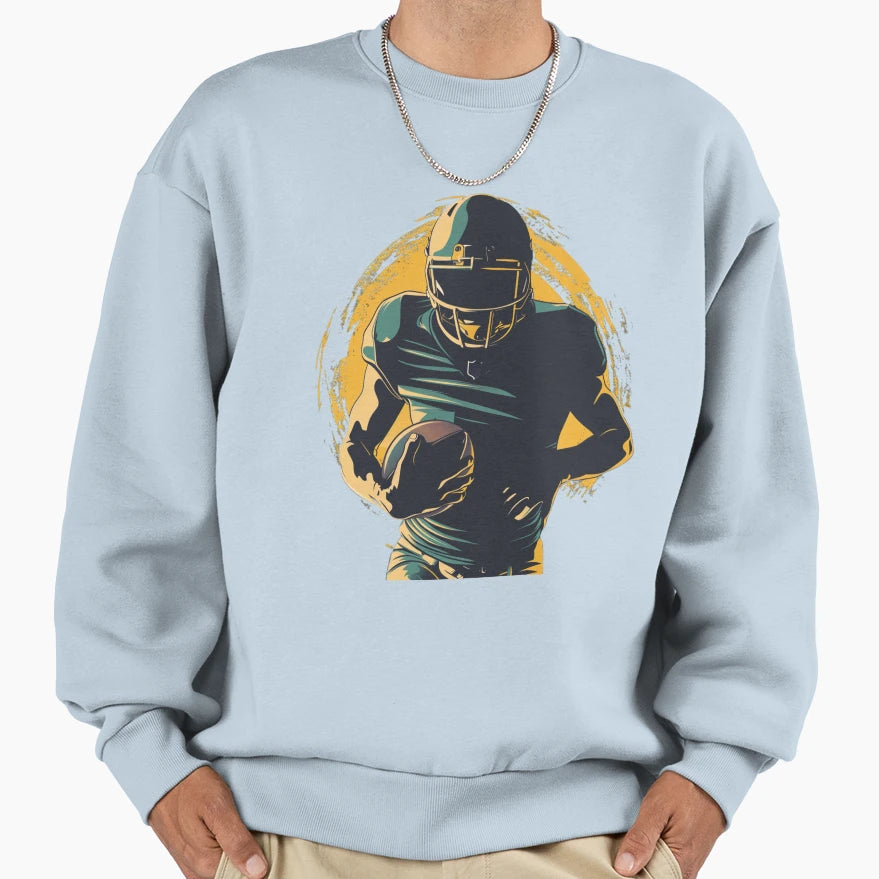Football Player Sweatshirt - Graphic Print Men Women - T-Shirt, Sweatshirt, Hoodie